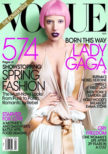 lady gaga 2011. Lady Gaga on Vogue Cover